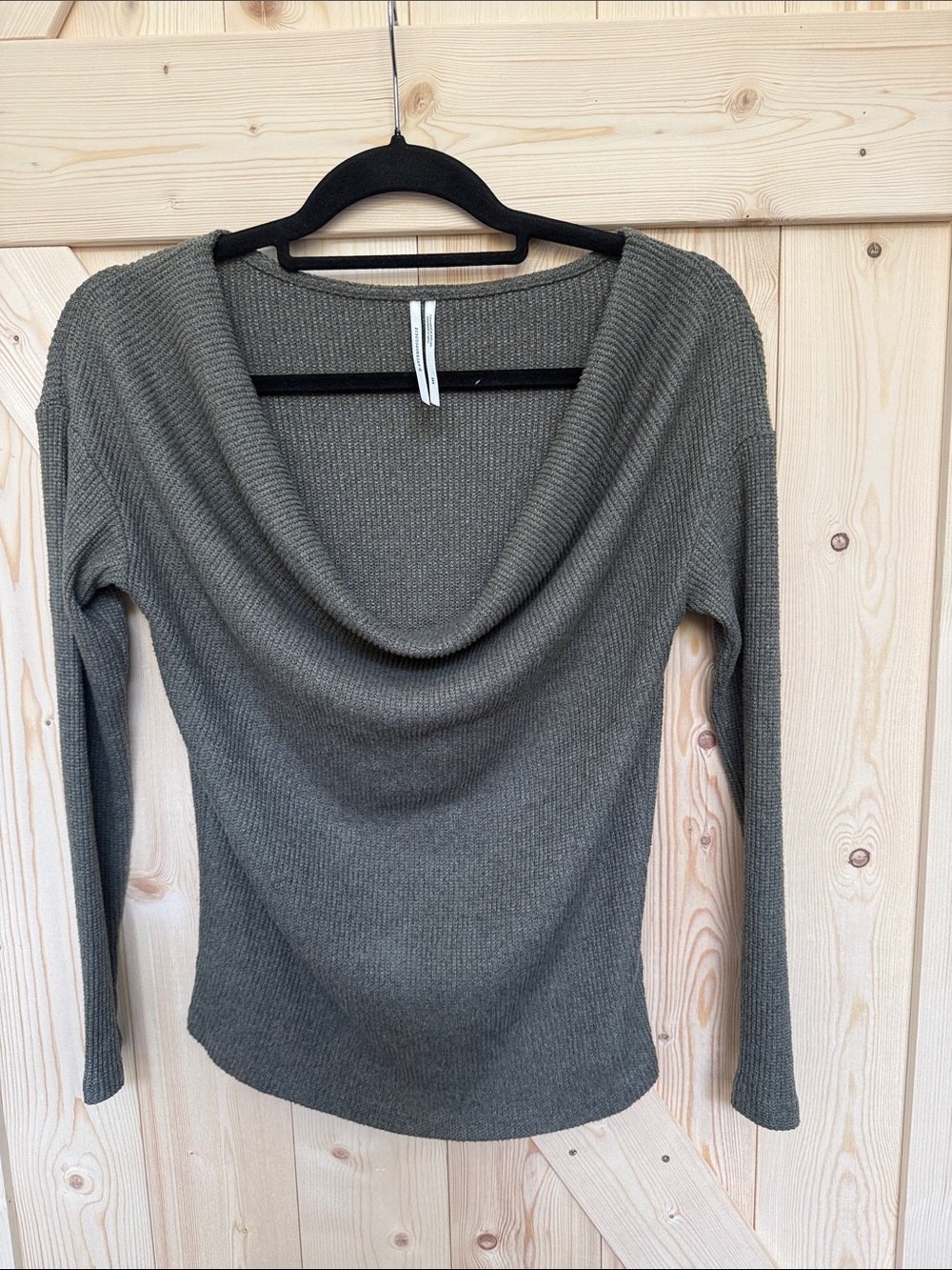 Anthropologie Olive green Cowl Neck Sweater - Long Sleeve